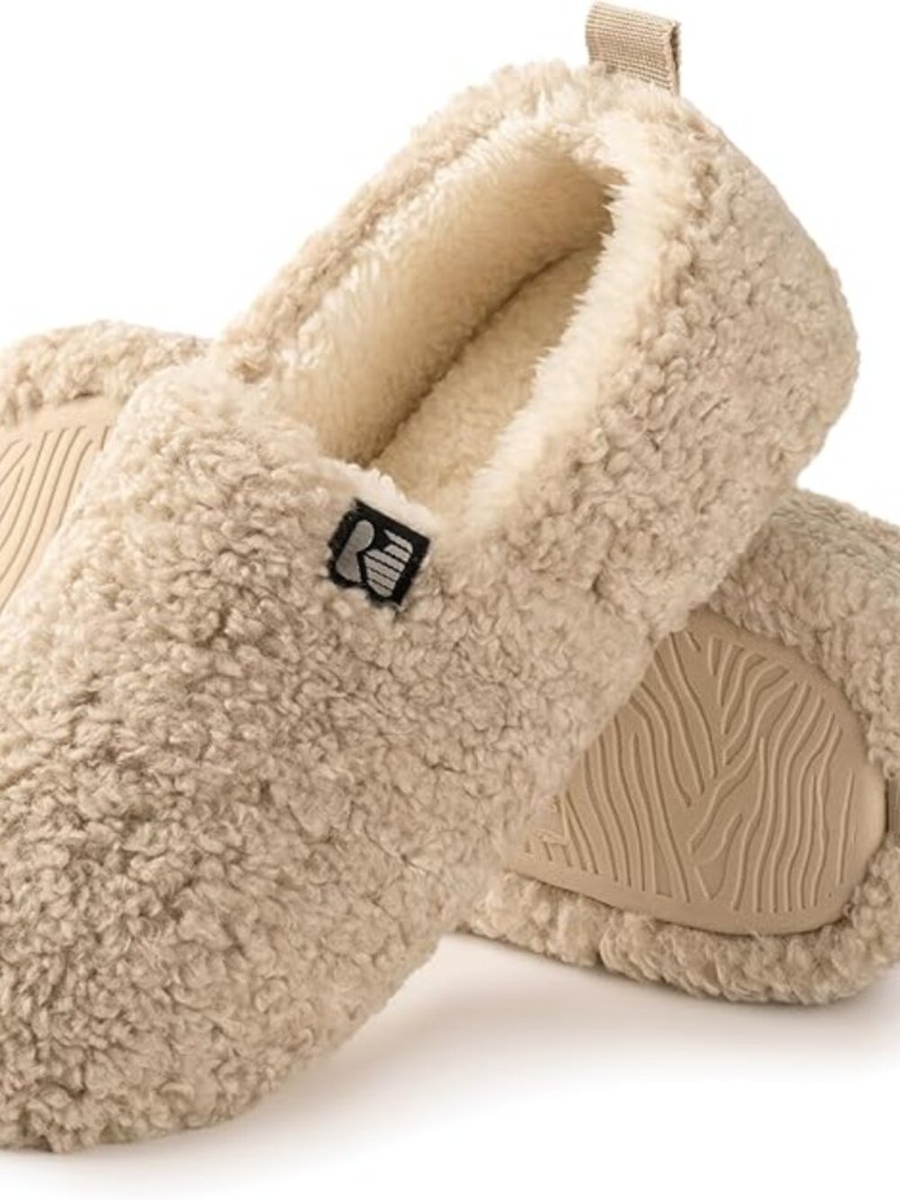 RockDove Women's Faux Shearling Closed Back Slipper with Memory Foam
